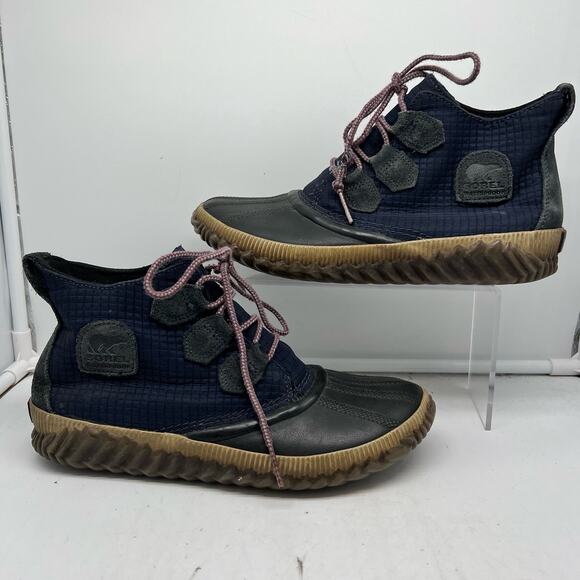 Sorel Boots Womens 9 NL3796-439 Blue Black Out N About Waterproof ** - Picture 1 of 9